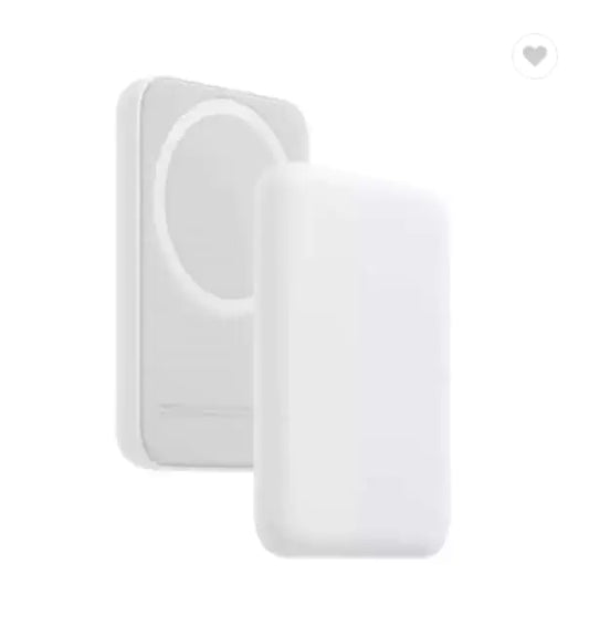 Magnetic Wireless Charging Portable Power Bank Small and Light Charger 5000mAh Backup Battery Pack Compatible for iPhone (Includes Charging Adapter)